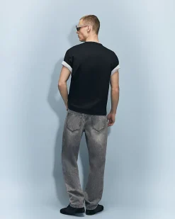 Grey Straight Leg Jeans