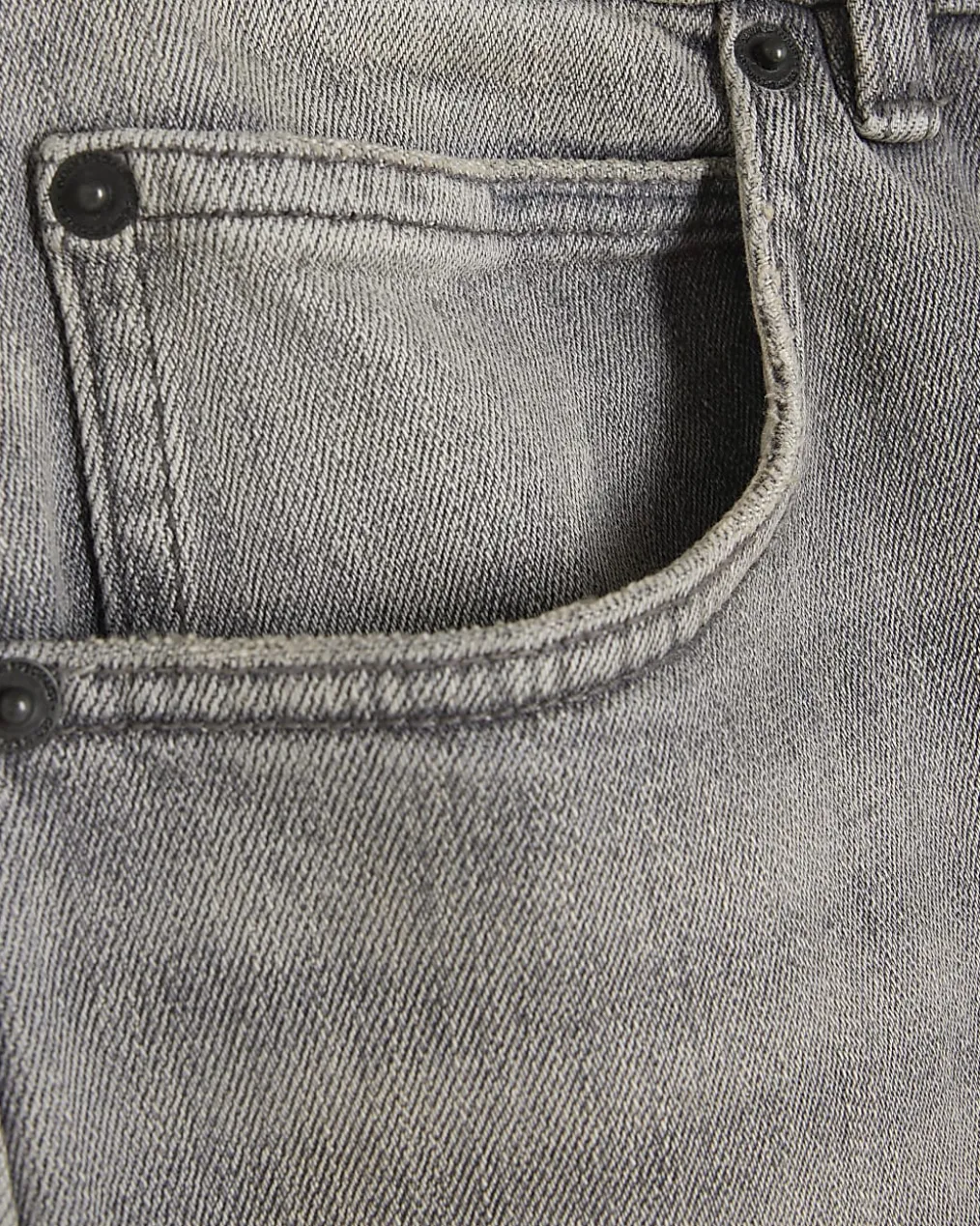 Grey Tapered Fit Stretch Jeans