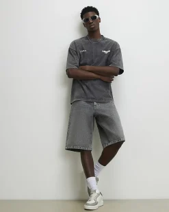 Grey Washed Denim Jorts
