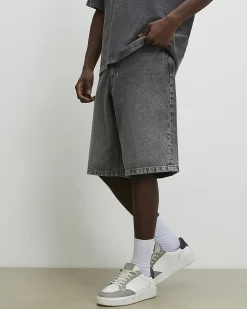 Grey Washed Denim Jorts