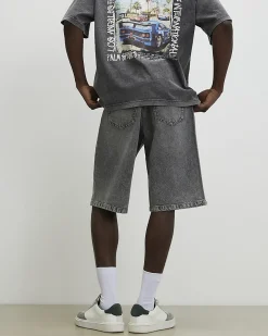 Grey Washed Denim Jorts