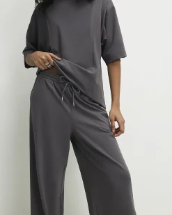 Grey Wide Leg Joggers