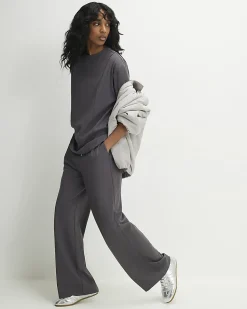 Grey Wide Leg Joggers