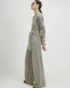 Grey Wide Leg Trousers