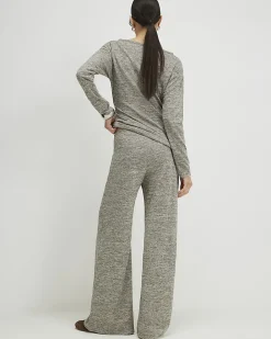 Grey Wide Leg Trousers