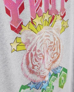 Grey Year Zero Tiger Boyfriend Fit T-Shirt