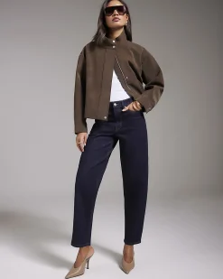 Indigo Barrel Leg Jeans