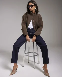 Indigo Barrel Leg Jeans