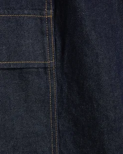 Indigo Mid Rise Cargo Wide Leg Baggy Jeans
