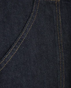 Indigo Mid Rise Tailored Baggy Wide Leg Jeans