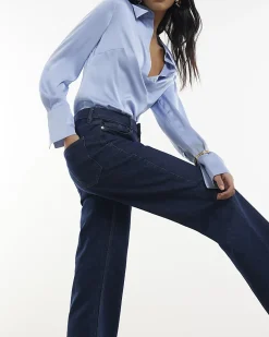 Indigo Relaxed Straight Leg Jeans