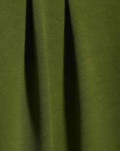 Khaki Balloon Leg Pleated Trousers