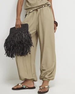 Khaki Balloon Leg Trousers