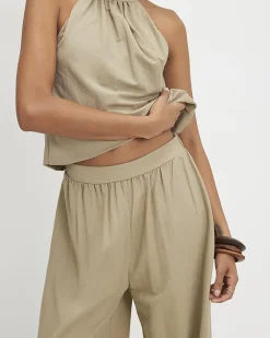 Khaki Balloon Leg Trousers