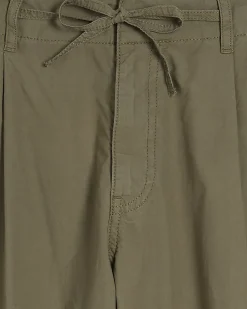 Khaki Barrel Leg Cargo Trousers