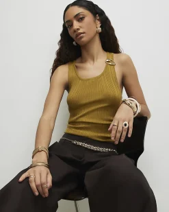 Khaki Buckle Knitted Vest