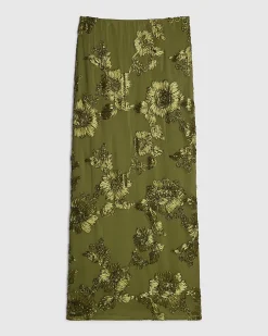 Khaki Cornelli Maxi Skirt