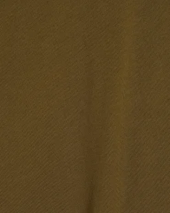 Khaki Cotton Premium Ruched Shoulder T-shirt