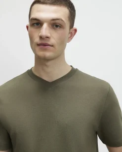 Khaki Essential Slim Fit V Neck T-Shirt