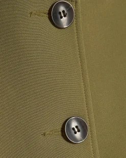 Khaki Long Sleeve Pocket Detail Bomber Jacket