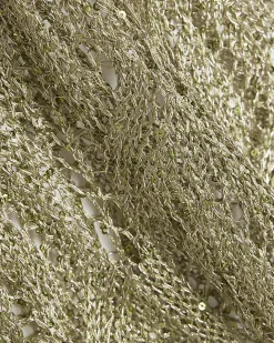 Khaki Metallic Knit Tunic Beach Dress