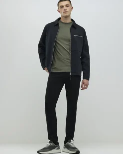 Khaki Muscle Fit Cotton Stretch T-Shirt