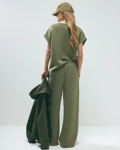 Khaki Premium Jersey Twill Joggers