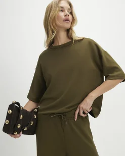 Khaki Premium Whipstitch T-Shirt
