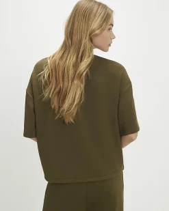 Khaki Premium Whipstitch T-Shirt