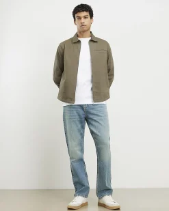 Khaki Regular Fit Classic Overshirt