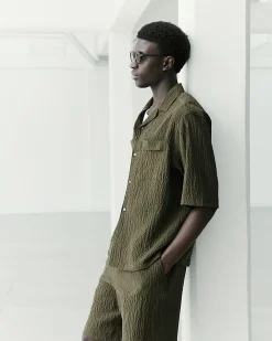 Khaki RI Studio Crinkle Shirt