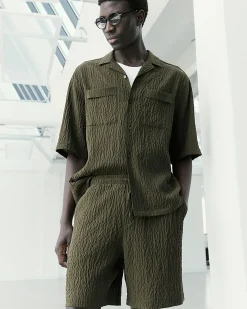 Khaki RI Studio Crinkle Shirt