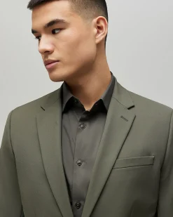 Khaki Skinny Fit Comfort Stretch Suit Jacket