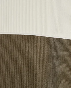 Khaki Slim Fit Colour Block T-Shirt