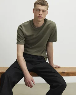 Khaki Slim Fit Cotton Lightweight T-Shirt