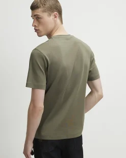 Khaki Slim Fit Cotton Lightweight T-Shirt