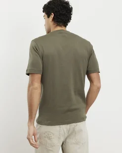 Khaki Slim Fit Cotton Midweight T-Shirt