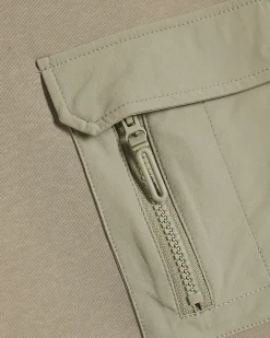 Khaki Slim Fit Nylon Pocket Sweatshirt