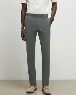 Khaki Slim Fit Stretch Chino Trousers