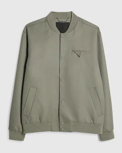 Khaki Twill Bomber Jacket