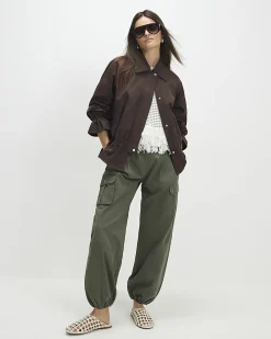 Khaki Utility Cargo Cuffed Joggers