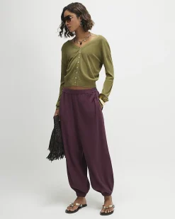 Khaki V Neck Cardigan