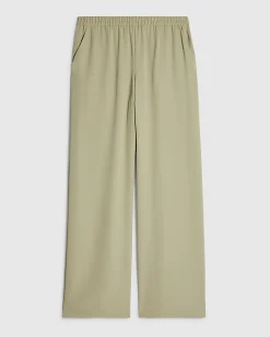 Khaki Wide Leg Trousers