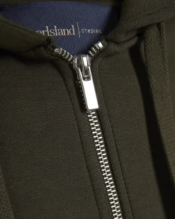Khaki Zip Through Premium Hoodie