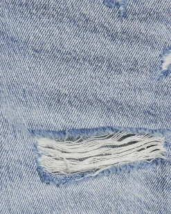 Light Blue Denim Ripped Shorts