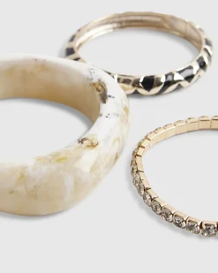 Marble Rhinestone Bracelet Multipack