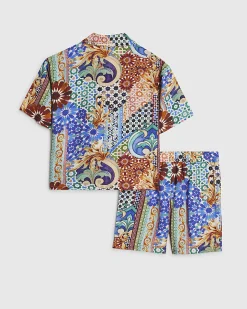 Mini Boys Blue Shirt & Short Set