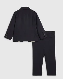 Mini Boys Navy Tailored Suit Jacket Set