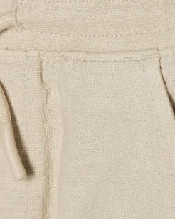 Mini Boys White Textured Polo Shirt