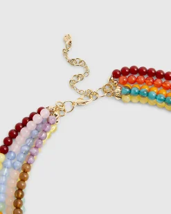 Multi Colour beaded layered necklace